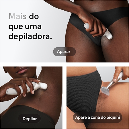 Braun Silk-épil 9 9-241 depiladora com cabeça totalmente flexível para depilação a seco e a molhado