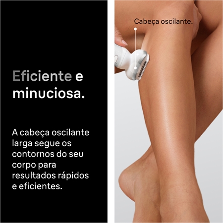 Braun Silk-épil 9 9-241 depiladora com cabeça totalmente flexível para depilação a seco e a molhado