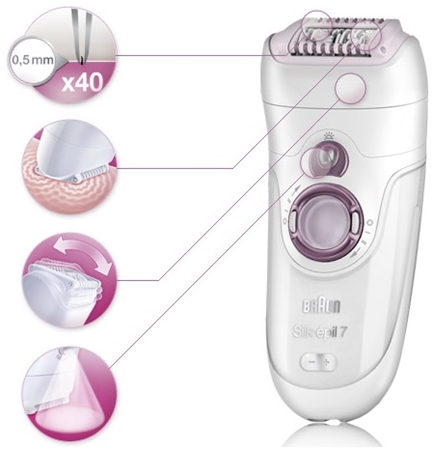 Braun Silk épil 7 7-929 SkinSPA епілятор з пілінг насадкою та щіткою для обличчя