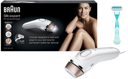 Braun Silk Expert IPL BD 5001 depiladora IPL para corpo e rosto + máquina Gillette Venus