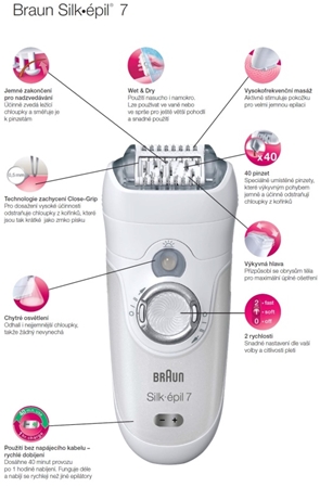 Braun Silk épil 7  7-561 Epilierer für Körper und Gesicht