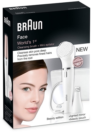 Braun Face  831 depilator z nasadką oczyszczającą do twarzy