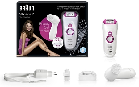 Braun Silk épil 7-539 epilador com escova de limpeza para rosto
