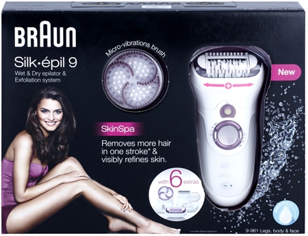 Braun Silk-épil 9 SkinSpa 9-961V depilator ze szczoteczką złuszczającą