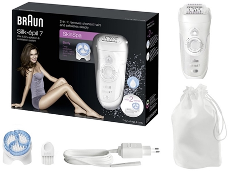 Braun Silk-épil  7-921E SkinSpa epilatore con spazzola esfoliante