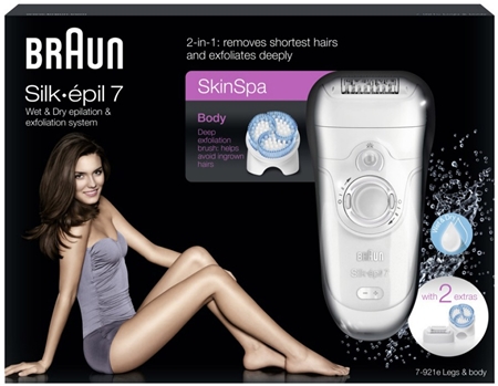 Braun Silk-épil  7-921E SkinSpa epilatore con spazzola esfoliante
