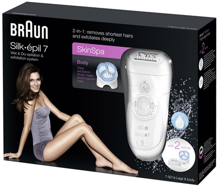 Braun Silk-épil  7-921E SkinSpa epilatore con spazzola esfoliante