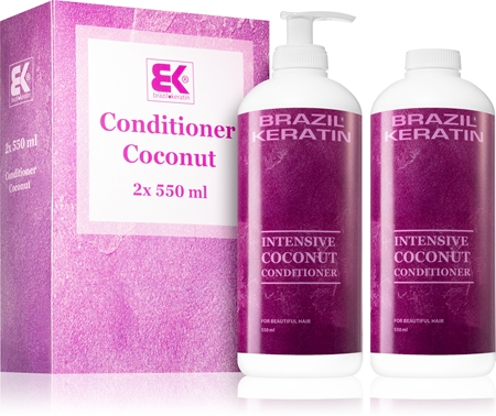 Brazil Keratin Coconut Conditioner takarékos kiszerelés a táplálásért és hidratálásért
