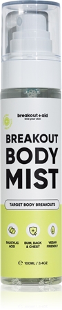 breakout + aid Body Mist Body Spray to treat acne