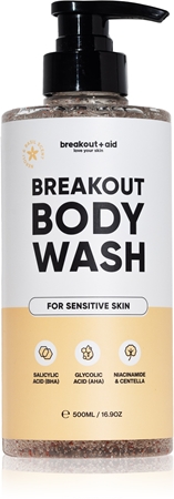 breakout + aid Body Wash Shower Gel to treat acne