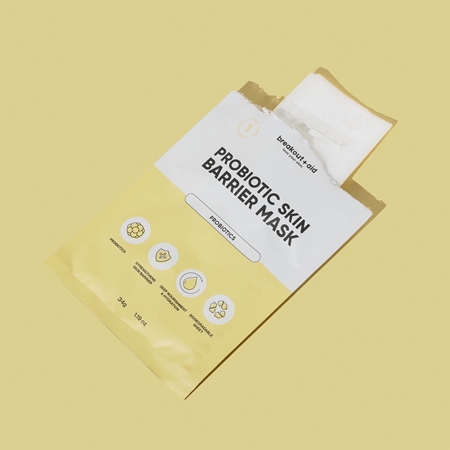 breakout + aid Probiotoc Skin Barrier Mask masque tissu pour le renforcement de la barrière cutanée