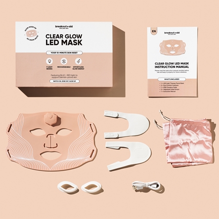 breakout + aid Clear Glow Led Mask LED face mask