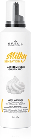 Brelil Numéro BB Milky Mousse feuchtigkeitsspendender Schaum für unnachgiebige und strapaziertes Haar