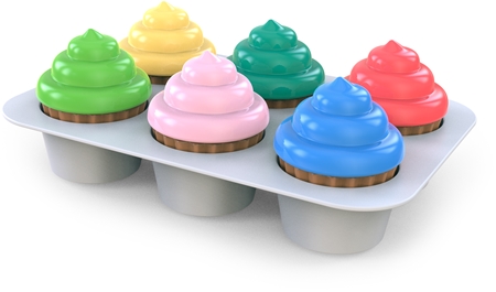 Bright Starts Cupcakes juego de formas encajables