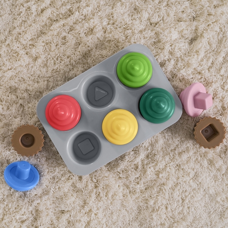 Bright Starts Cupcakes juego de formas encajables