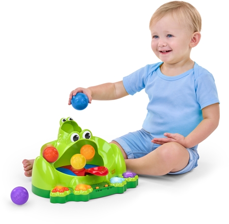 Bright Starts Poppin' Ball Frog activity toy with melody
