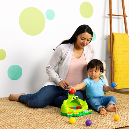 Bright Starts Poppin' Ball Frog activity toy with melody