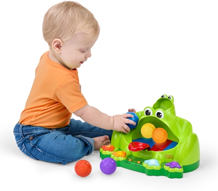 Bright Starts Poppin' Ball Frog activity toy with melody