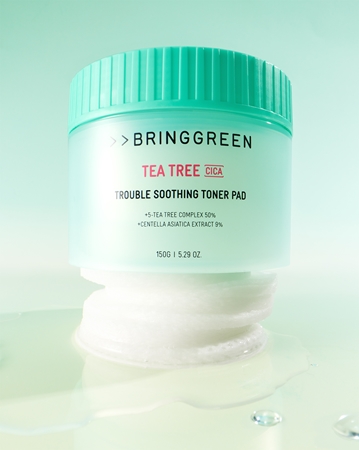 BRINGGREEN Tea Tree Cica Trouble Soothing Toner Pad patchs tonifiants avec effets apaisants