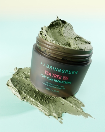 BRINGGREEN Tea Tree Cica Pore Clay Pack Strong Cream Mask for oily acne-prone skin
