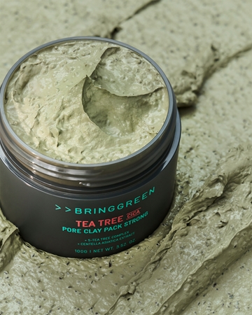 BRINGGREEN Tea Tree Cica Pore Clay Pack Strong Cream Mask for oily acne-prone skin