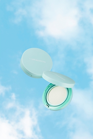 BRINGGREEN Tea Tree Cica Tone Up Sun Cushion fluide léger protecteur avec applicateur
