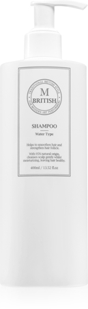BRITISH M Ethic Water Type Shampoo Intensive Nourishing Shampoo for hair strengthening and shine