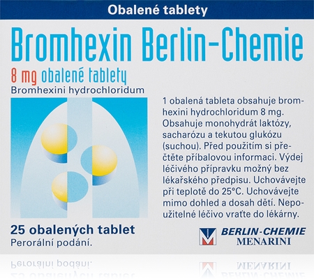 Bromhexin BC Bromhexin Berlin-Chemie 8mg obalené tablety na odkašlávání