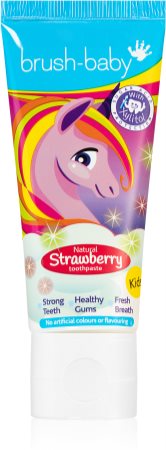 Brush Baby Natural Strawberry dentifricio per bambini con aroma di fragola