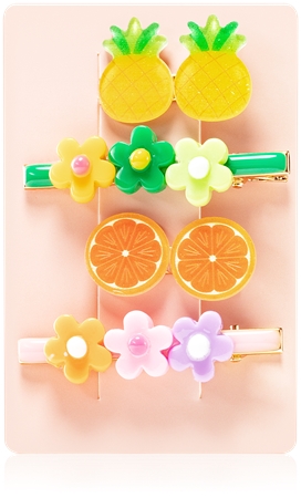 BrushArt KIDS Fruits sponky do vlasů