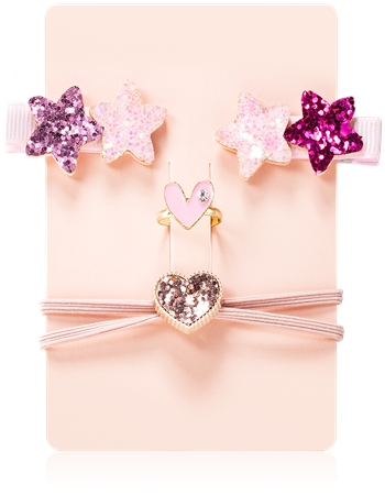 BrushArt KIDS Glitter hair pins Pink