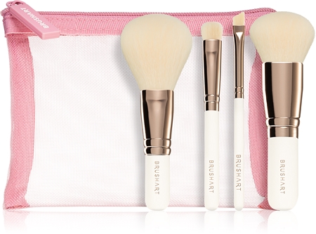 BrushArt Basic On-the-go Glam mini make-up brush set cestovní sada štětců s taštičkou mini