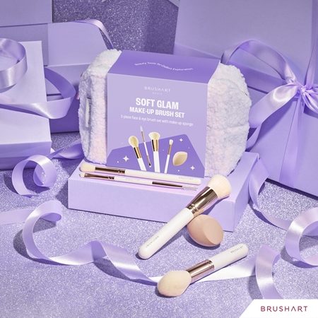 BrushArt Basic Soft Glam make-up brush set sada štětců s taštičkou