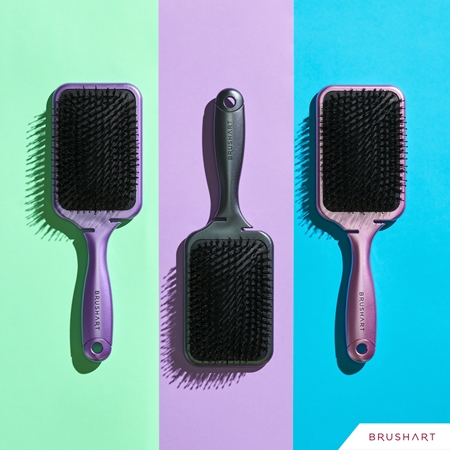 BrushArt Hair Boar bristle paddle hairbrush Haarbürste mit Wildschweinborsten