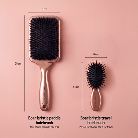 BrushArt Hair Boar bristle paddle hairbrush brosse à cheveux avec poils de sanglier