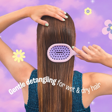 BrushArt Daisy Dreams Detangling hairbrush plaukų šepetys