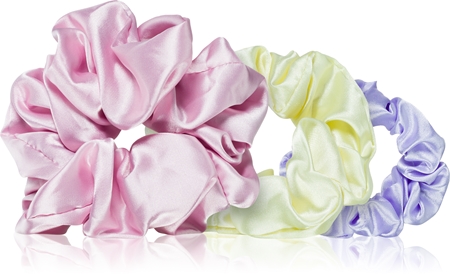 BrushArt Daisy Dreams Satin Scrunchies Set Hair Elastics