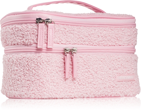 BrushArt Accessories Double-layered fluffy make-up bag Bag with Two Compartments