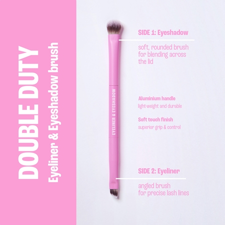 BrushArt Double Duty Eyeliner & Eyeshadow brush eyeshadow and eyeliner brush double-ended