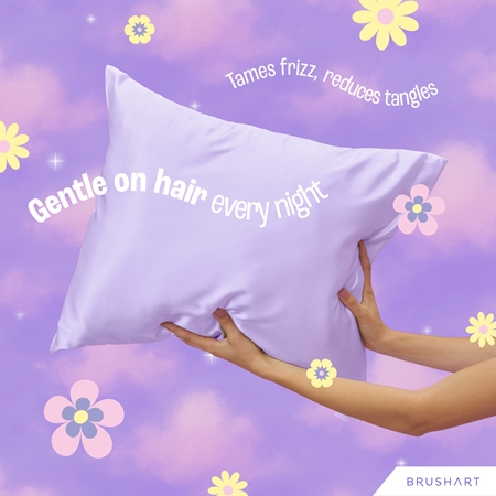 BrushArt Hair Satin pillowcase federa per cuscino