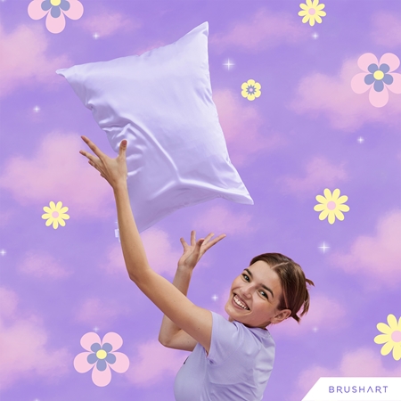BrushArt Hair Satin pillowcase federa per cuscino