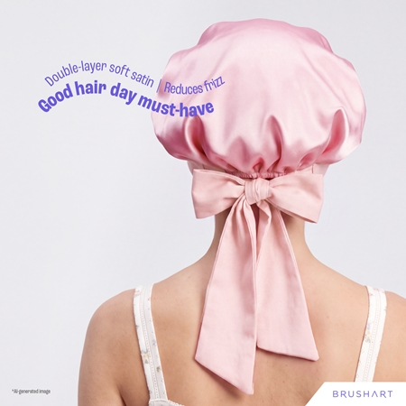 BrushArt Hair Adjustable Satin Bonnet Τουρμπάνι μαλλιών για τα μαλλιά