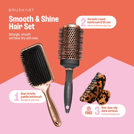 BrushArt Hair Smooth & Shine Hair Set Geschenkset für das Haar