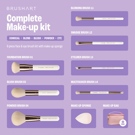 BrushArt Basic Complete Make-up kit Pinselset mit Täschchen