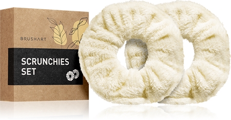 BrushArt Home Salon Towel scrunchie elásticos para cabelo Cream