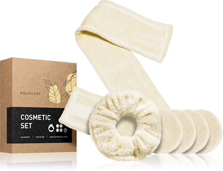 BrushArt Home Salon Cosmetic set kit de démaquillage en microfibre Cream
