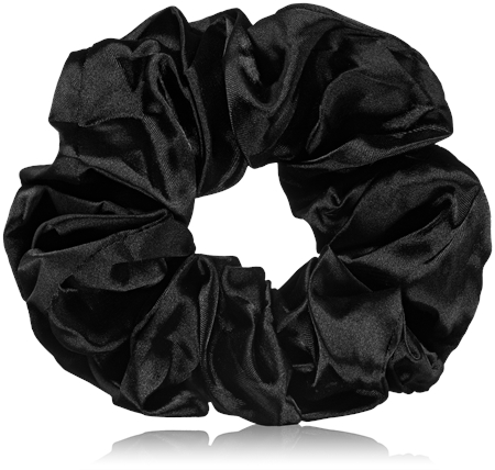 BrushArt Hair Large satin scrunchie set ластици за коса Cream & Black