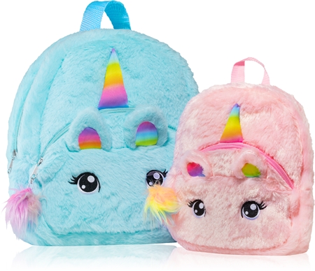 Fluffy unicorn cheap school bag