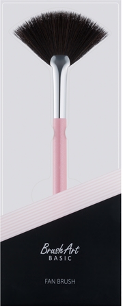 BrushArt Basic Pink oprašovací štětec – vějíř