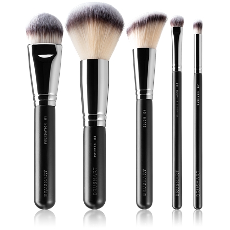 BrushArt Professional Eye & Face Brush set børstesæt med pose til kvinder